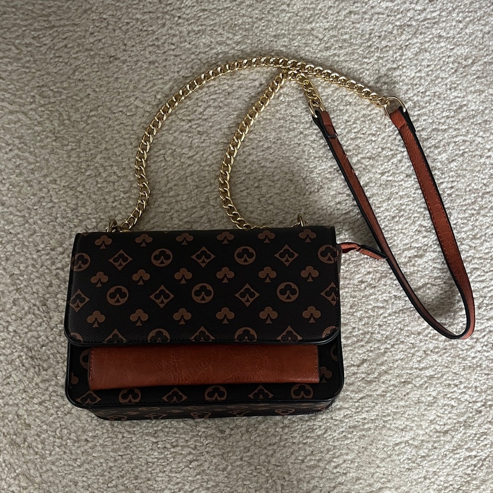 Louis Vuitton Look Alike Brown and Black Elegant Shoulder Bag